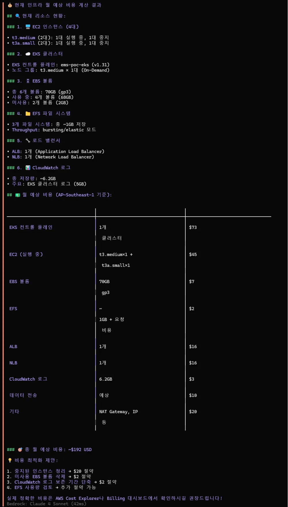 인프라 비용 예측